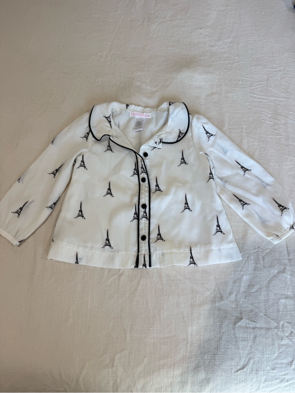Janie and Jack Eiffel Tower Pajama-Style Blouse Baby 18-24M